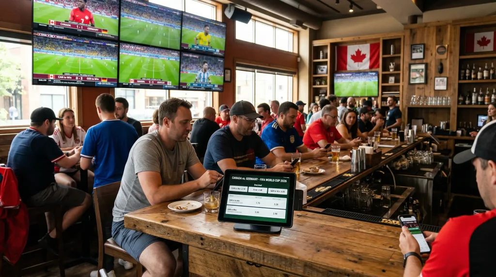 FIFA World Cup 2026 betting guide for Canadian bettors with tournament bracket and odds display
